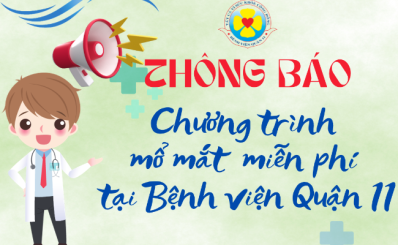 Chương trình mổ mắt miễn phí tại Bệnh viện QUận 11